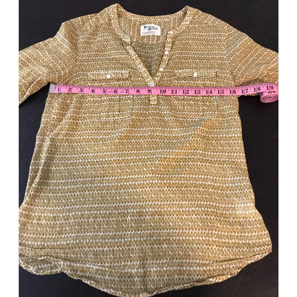 Anthropologie Holding Horses Tulipanes Roll-Tab Popover Blouse - Picture 8 of 11